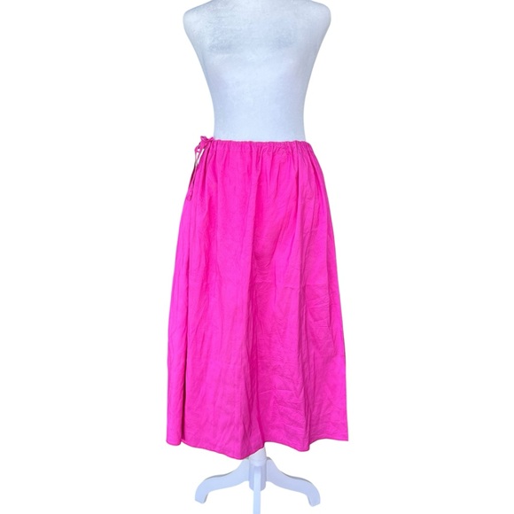 Calypso St. Barth 100% Silk Fuschia Skirt - Picture 3 of 7